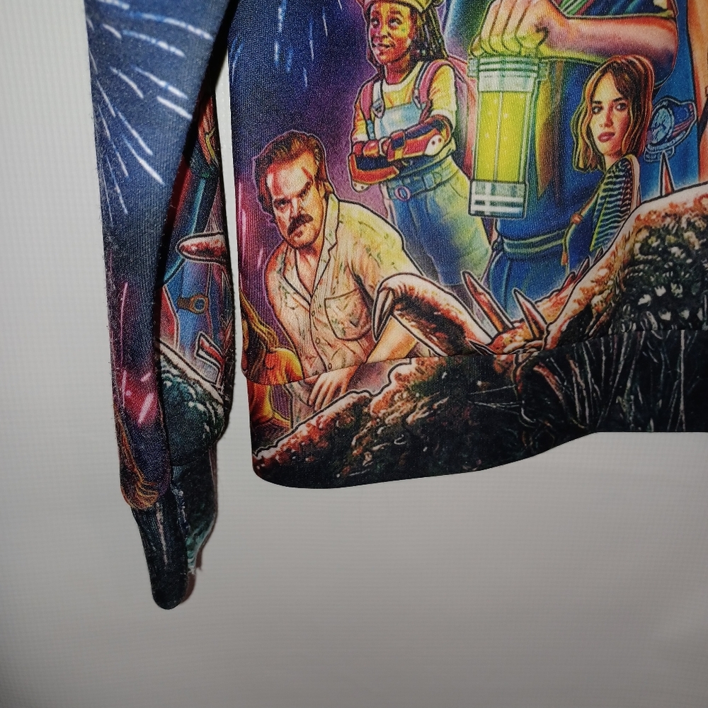 Stranger Things 3 Colorful Graphic Hoodie Great Graphics All Over Awesome - Picture 10 of 12